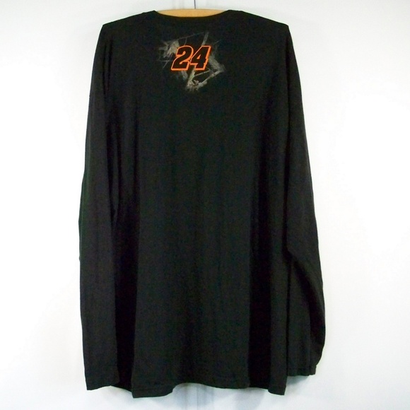 Nascar Gordon 24 Black 2-Sided LS T-Shirt Mens 3XL - Picture 4 of 5